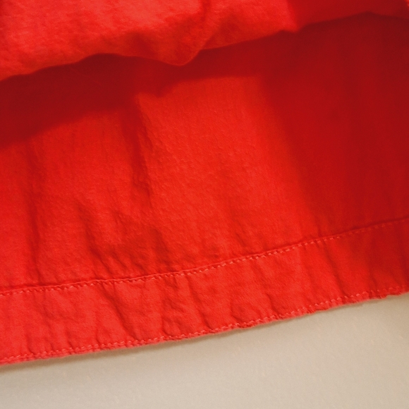 J Crew Sz 10 Coral  Cotton ORange Eyelet Slevless Blouse Tank - Picture 8 of 8